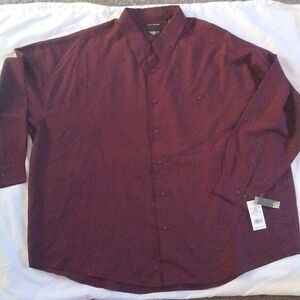 NWT Haggar Woven Button Up 4X